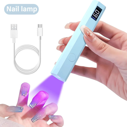 Portable Handheld Mini Nail Lamp for Gel Polish Quick Dry Flashlight Pen USB Nail Dryer Machine UV LED Nail Lamp
